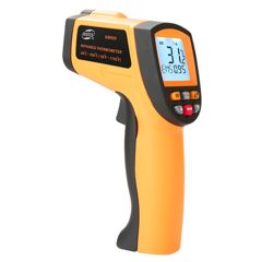 Инфракрасный термометр (пирометр),диапазон измерения температуры -50~950°C с лазерным прицелом и изменяемым коэффициентом эмиссии, оптическое разрешение 12:1