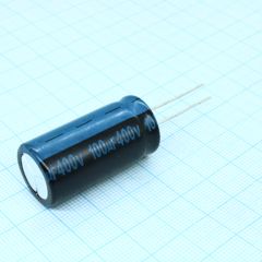 Конденсатор алюминиевый электролитический 100мкФ 400В  ±20% (18 х 35мм) радиальные выводы 7.5мм 440мА 2000час 105°С россыпь