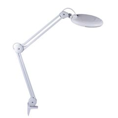 на струбцине, светодиодная подсветка,d125 mm, стекло, 15Вт, 220в, 80 LED