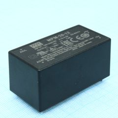 AC-DC med, 21.6Вт, вход 80...264В AC 47...440 Гц, выход 12В/1.8А, изоляция 4000В AC, на плату, 52.4х27.2х24мм, -40...+85°C