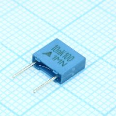 Конденсатор металлоплёночный полиэтилентерефталатный 0.01мкФ 100В ±10% (7.3х2.5х6.5мм) шаг выводов 5мм 125°С автомобильного применения россыпь