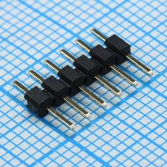 Соединитель штыревой, вилка на плату однорядная прямая 6pin(1x6), шаг 2.00мм