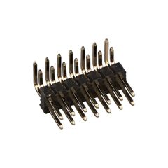 Соединитель штыревой, вилка на плату двухрядная угловая 14pin(2x7), шаг 2.54мм