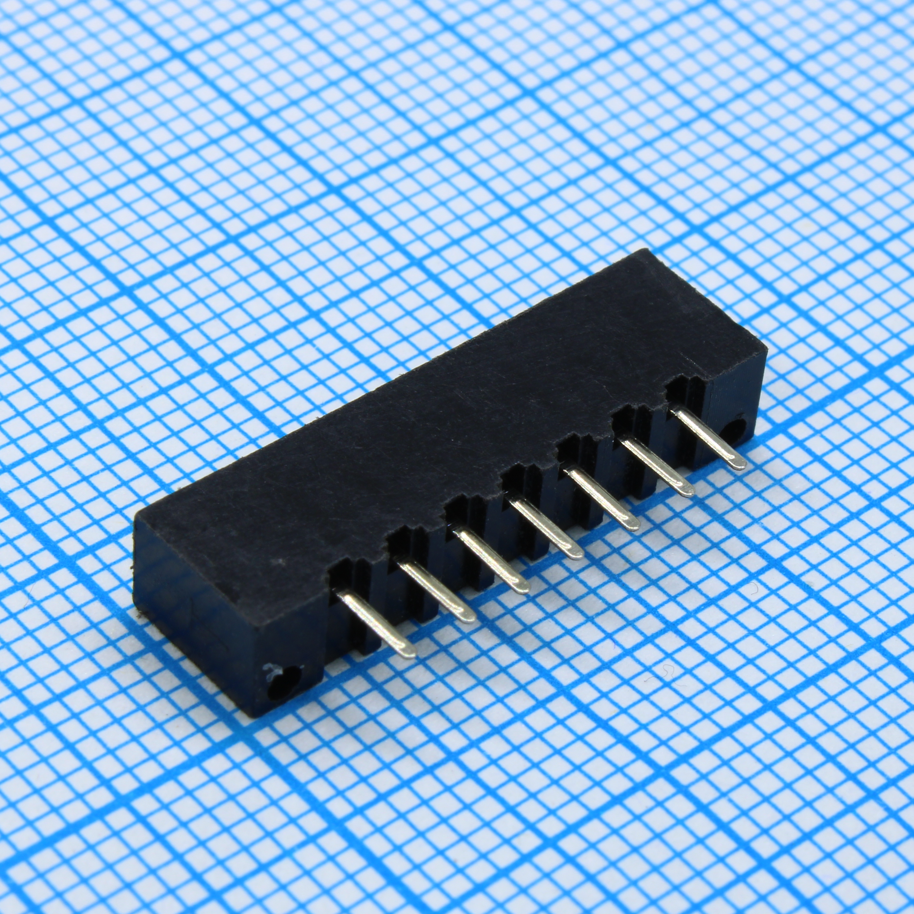 FPC разъем для шлейфа на плату прямой 7pin, шаг 2.54мм