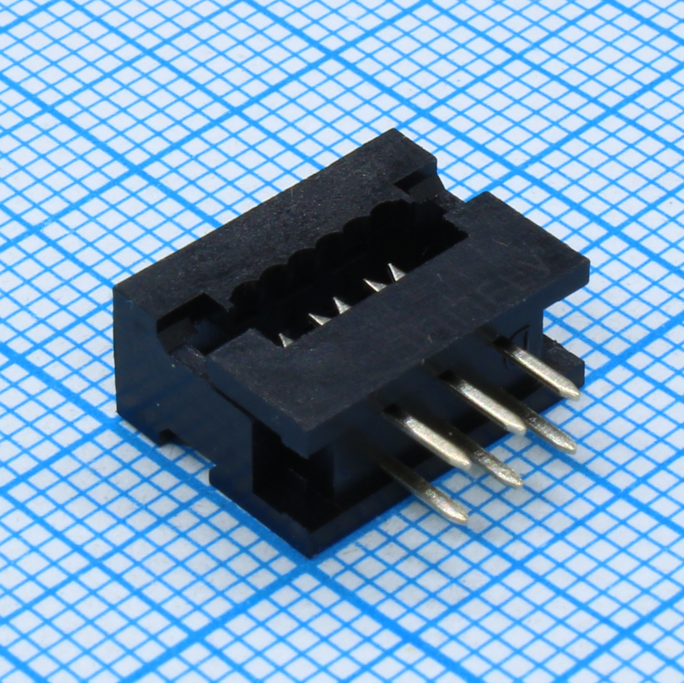 FDC разъем для шлейфа на плату 6pin(2x3), шаг 2.54мм