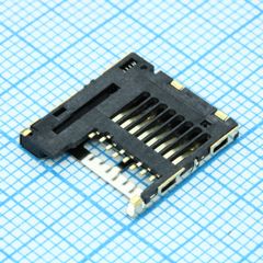 Держатель карты Micro SD нажатие высота 1.85мм для поверхностного монтажа