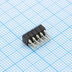Гнезда цанговые двухрядные для монтажа в отверстия 2х5pin, шаг 2.00мм