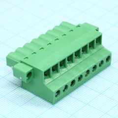 Блок соединительный 8 контактов шаг 5.08мм зеленый