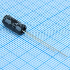 Конденсатор алюминиевый электролитический 47мкФ 16В ±20% (5 X 11мм) радиальный 2мм 1.1Ом 155мА 2000час 105°С россыпь