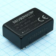 Преобразователь DC/DC мощность, Вт: 6 вход 24(18-36)В выход 5В изоляция: 1500В, 32.0*20.0*10.8мм