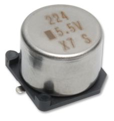 Ионистор 0.1Ф 5.5В -20%....80% (10.5х5.5мм) SMD цилиндричесий 25Ом 70°C лента на катушке