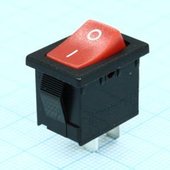 Выключатель клавишный 6А 250В ON-OFF 2 Pin -красный-