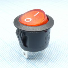 Переключатель ON-OFF с подсветкой 6A 250VAC 10000 циклов круглая кнопка красная