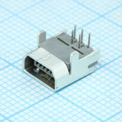 Разъем Mini USB тип B, USB 2.0, розетка, 5 выводов, Монтаж в Сквозное Отверстие