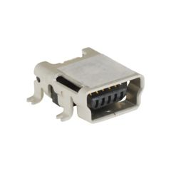 Разъем Mini USB 2.0 тип B для поверхностного монтажа угловой