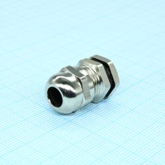 Кабельный ввод, M12x1,5, диапазон зажимаемых проводников: 3 - 6,5 мм, SW 15 мм, IP68, материал: латунь, покрытие: никель