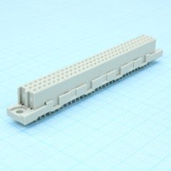 Разъем DIN 41612, Серия Type C, 64 контакт(-ов), Гнездо, 2.54 мм, 3 ряда, a + b + c