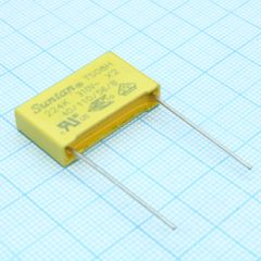 Пленочный помехоподавляющий конденсатор X2, 0.22uF ±10%, 310VAC, радиальные выводы с шагом 22.5mm, (26 x 6 x 15mm)