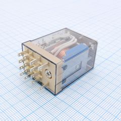 Миниатюрное универсальное электромеханическое реле; монтаж в розетку; 4CO 7A; контакты AgNi; катушка 24В DC; степень защиты RTI; опции: нет