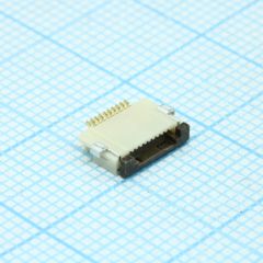 Разъем FFC/FPC 10 контактов 0.5мм угловой для поверхностного монтажа лента на катушке