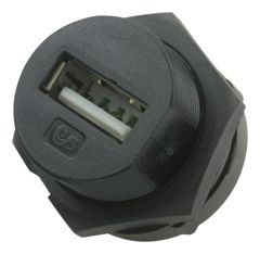 Герметичный разъем USB, USB Типа A, USB 2.0, Гнездо, 4 Позиции, IP67