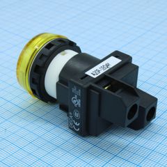 Лампа сигнальная d22-24V желт