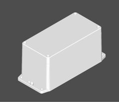 Герметичный корпус из прочного ABS пластика с фланцем, IP65, темно-серый
