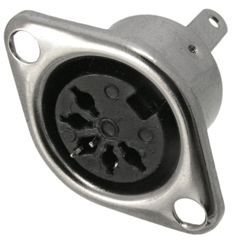 Разъем DIN 7, розетка на корпус 5pin, 1А