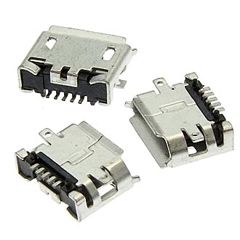 Разъем Micro USB тип B, USB 2.0, розетка, 5 контактов