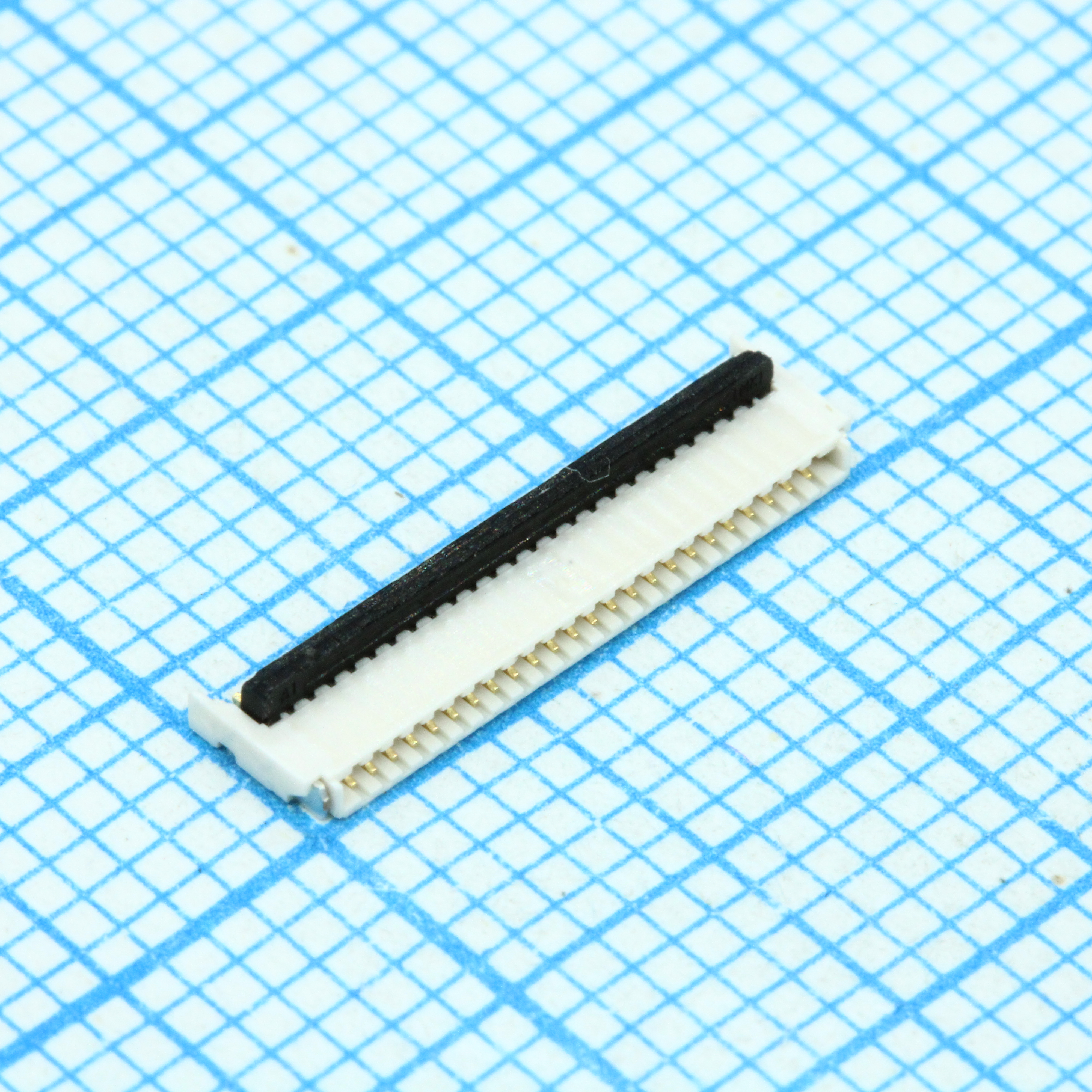 Соединитель FPC 24 контакта шаг 0.5mm угловой для поверхностного монтажа лента на катушке