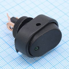Выключатель клавишный овальный с подсветкой ON-OFF (3c) 20А 12В