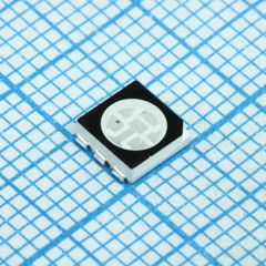 Светодиод smd 5х5мм/красный/625нм/500мкд - зеленый/520нм/1300мкд - синий/470нм/250мкд/прозрачный/120°