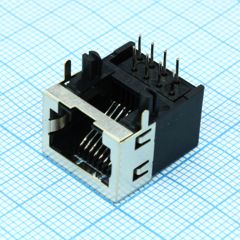Разъем 8P8C (RJ45) розетка на плату, угловой экранированный