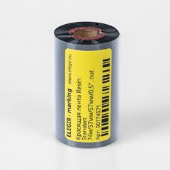 Красящая лента Resin Standart 74м/57мм/57мм/0,5", (подходит только для печати на маркировочных наклейках наклейках типа NPP), длина 74 м, ширина 57 мм, цвет черный