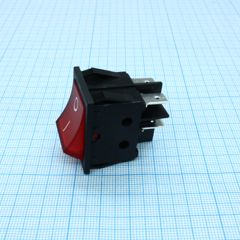 Переключатель ON-OFF без подсветки 15A 250VAC 10000 циклов вогнутая кнопка красная