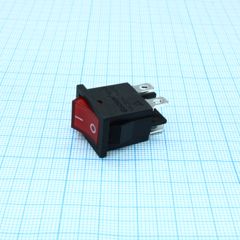 Переключатель ON-OFF без подсветки 10A 250VAC 10000 циклов вогнутая кнопка красная