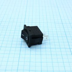 Переключатель ON-OFF без подсветки 10A 250VAC 10000 циклов вогнутая кнопка черная -40С