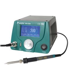Паяльная станция с микропроцессорным контролем температуры 30-500°C ±2°С, паяльник 90Вт 9SS-259-SI