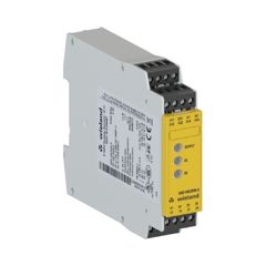 Реле безопасности для лифтов EN 8120/50 и нагревателей EN501561, одноканальное или двухканальное управление, ручной сброс с контролем переключателя сброса, контроль перекрестного замыкания, синхронное время 0,5 с, 3 цепи активации, 1 сигнальный выход, 2