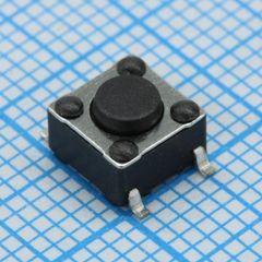 Кнопка тактильная 6х6мм h=4.3мм усилие нажатия 180гр SMD монтаж