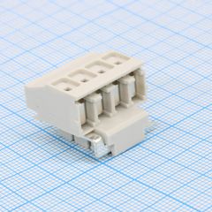 Винтовой клеммный блок c рельефной обоймой, 4 контакта. Серия DG130RF-5.0