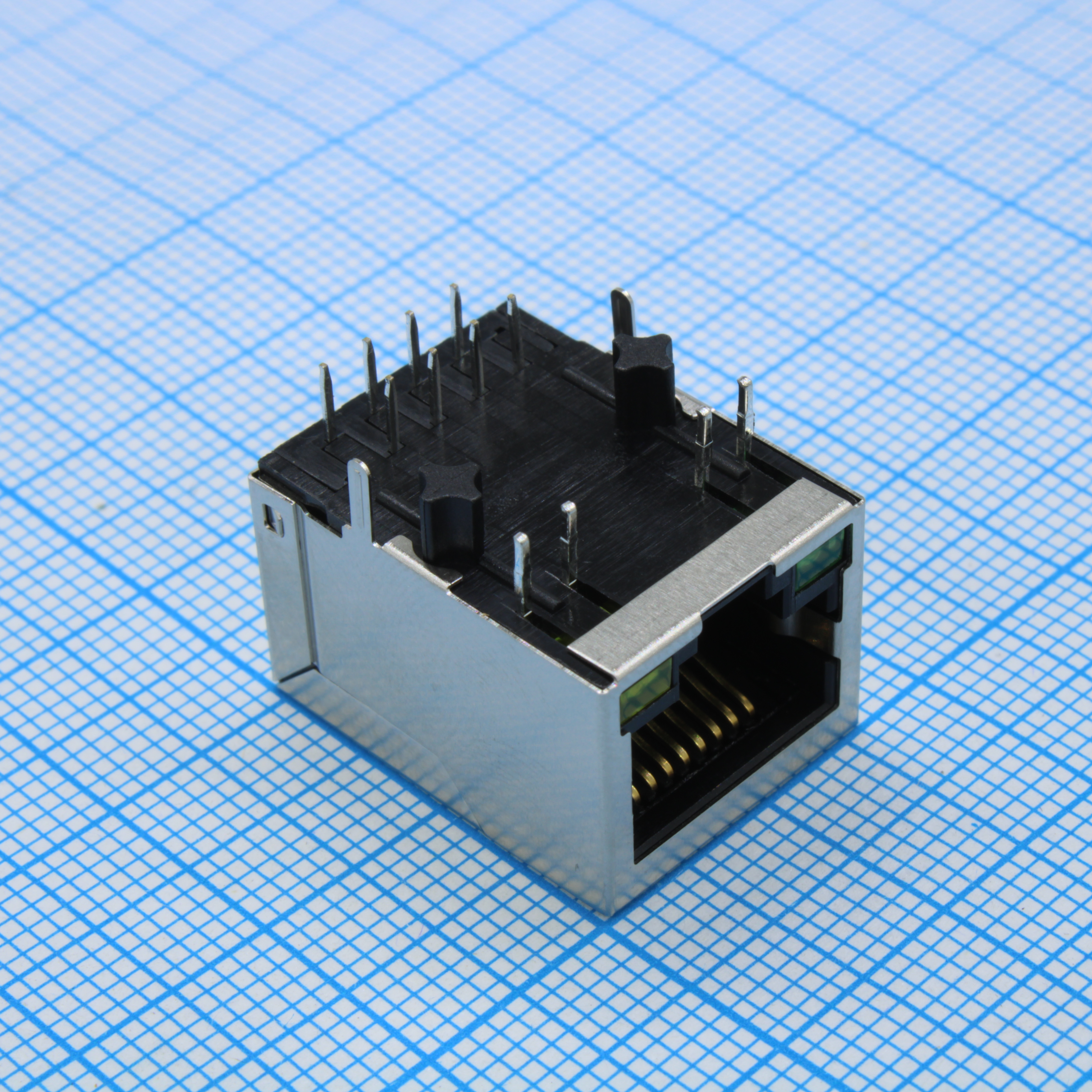 Розетка 8P8C (RJ45) со светодиодами и трансформатором