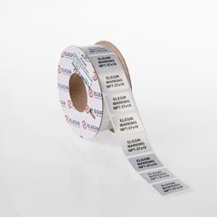 Наклейка, для изготовления шильдов, обозначения светосигнальной арматуры, кнопок и переключателей, размер 27х18 мм, цвет матовый алюминий, для принтера: RT200, RT230, в упаковке 1200 наклеек