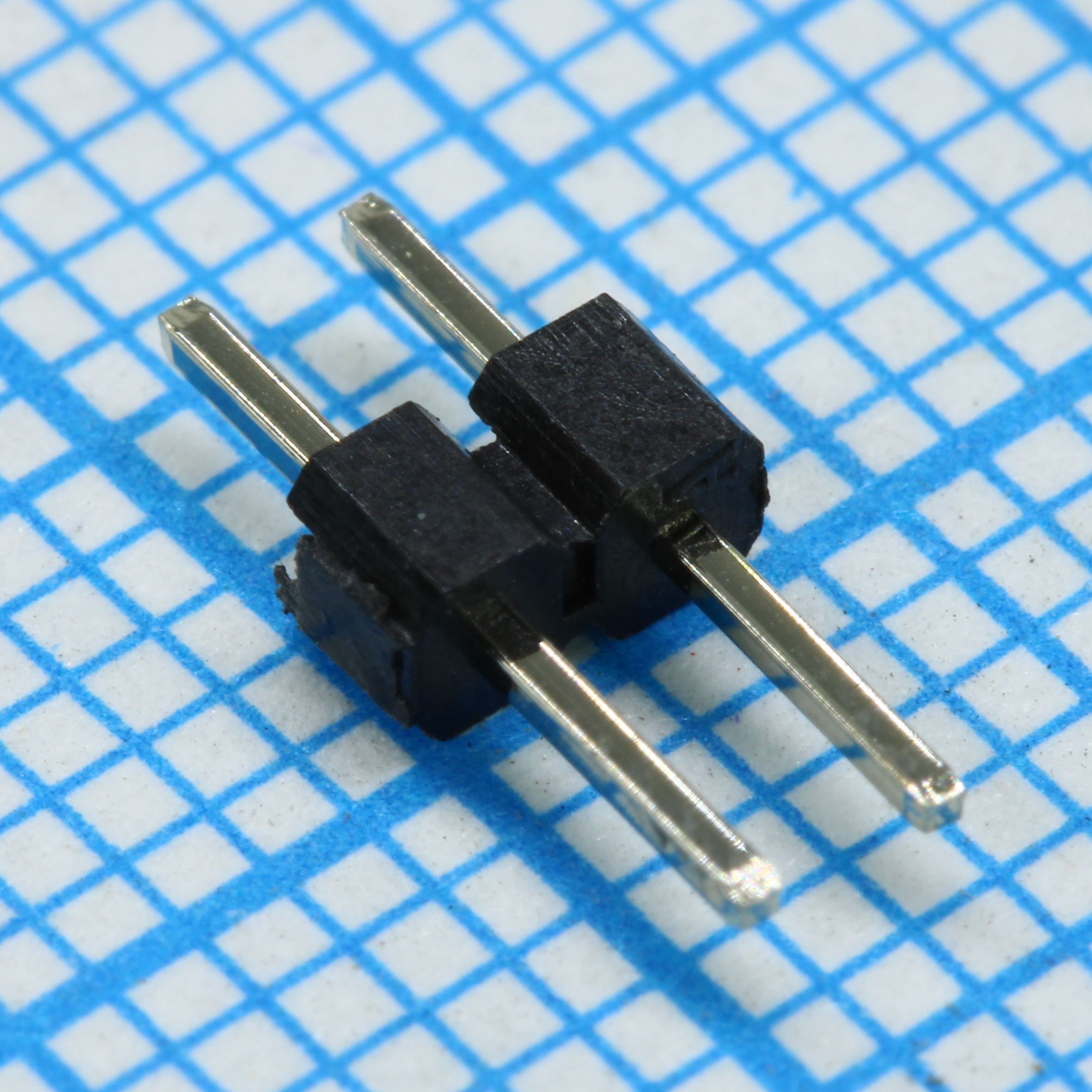 Соединитель штыревой, вилка на плату однорядная прямая 2pin(1x2), шаг 2.00мм