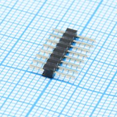 Соединитель штыревой, вилка на плату однорядная прямая 8pin(1x8), шаг 2.00мм