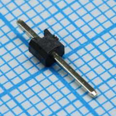 Соединитель штыревой, вилка на плату однорядная прямая 1pin(1x1), шаг 2.54мм