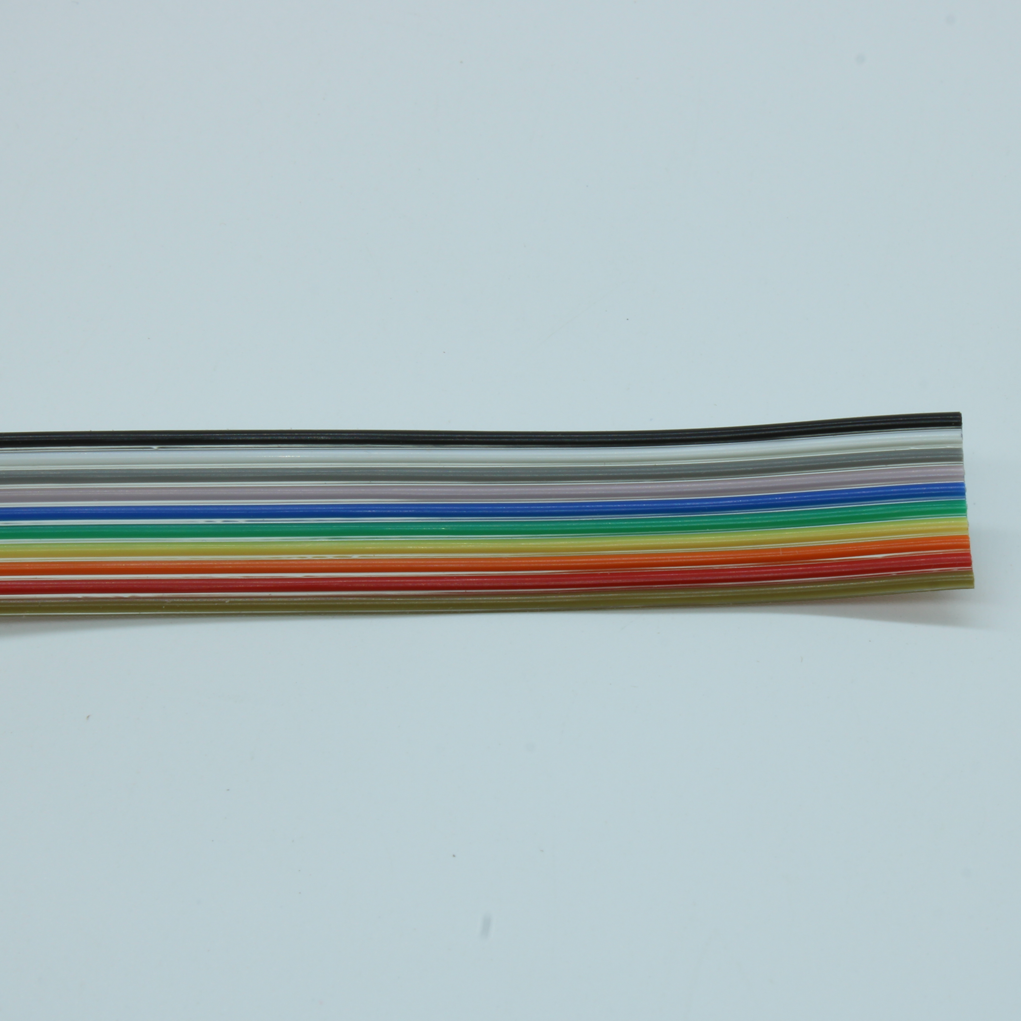 Плоский цветной кабель шлейф 10 проводов, шаг 1.27 мм, 28AWG(7*0.127мм Cu), цена за 1 метр