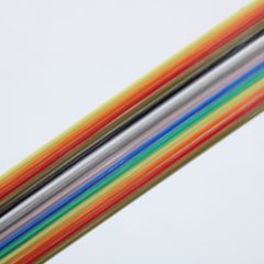 Плоский цветной кабель шлейф 14 проводов, шаг 1.27 мм, 28AWG(7*0.127мм Cu), цена за 1 метр