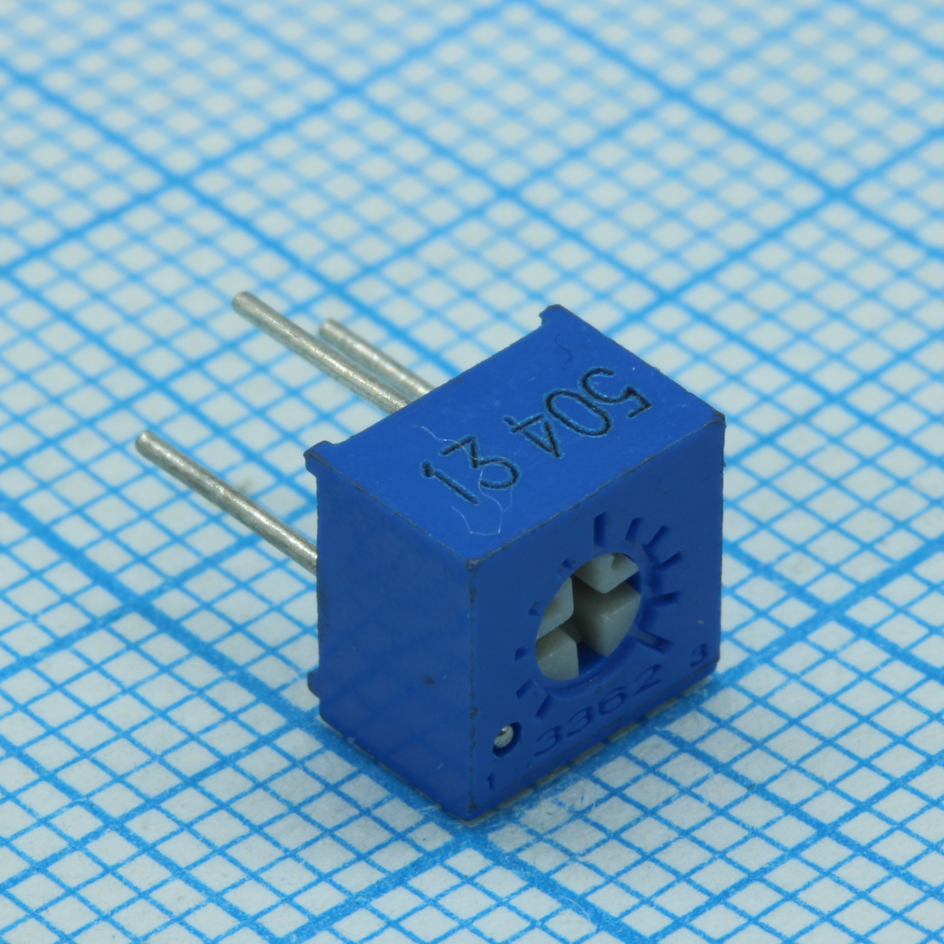 Потенциометр однооборотный 500кОм 0.5Вт PC PIN