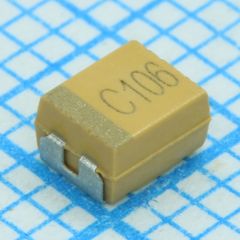 ЧИП-конденсатор танталовый 10мкФ ±10% 16В типоразмер B (3.5 X 2.8 X 1.9мм) 125С лента на катушке